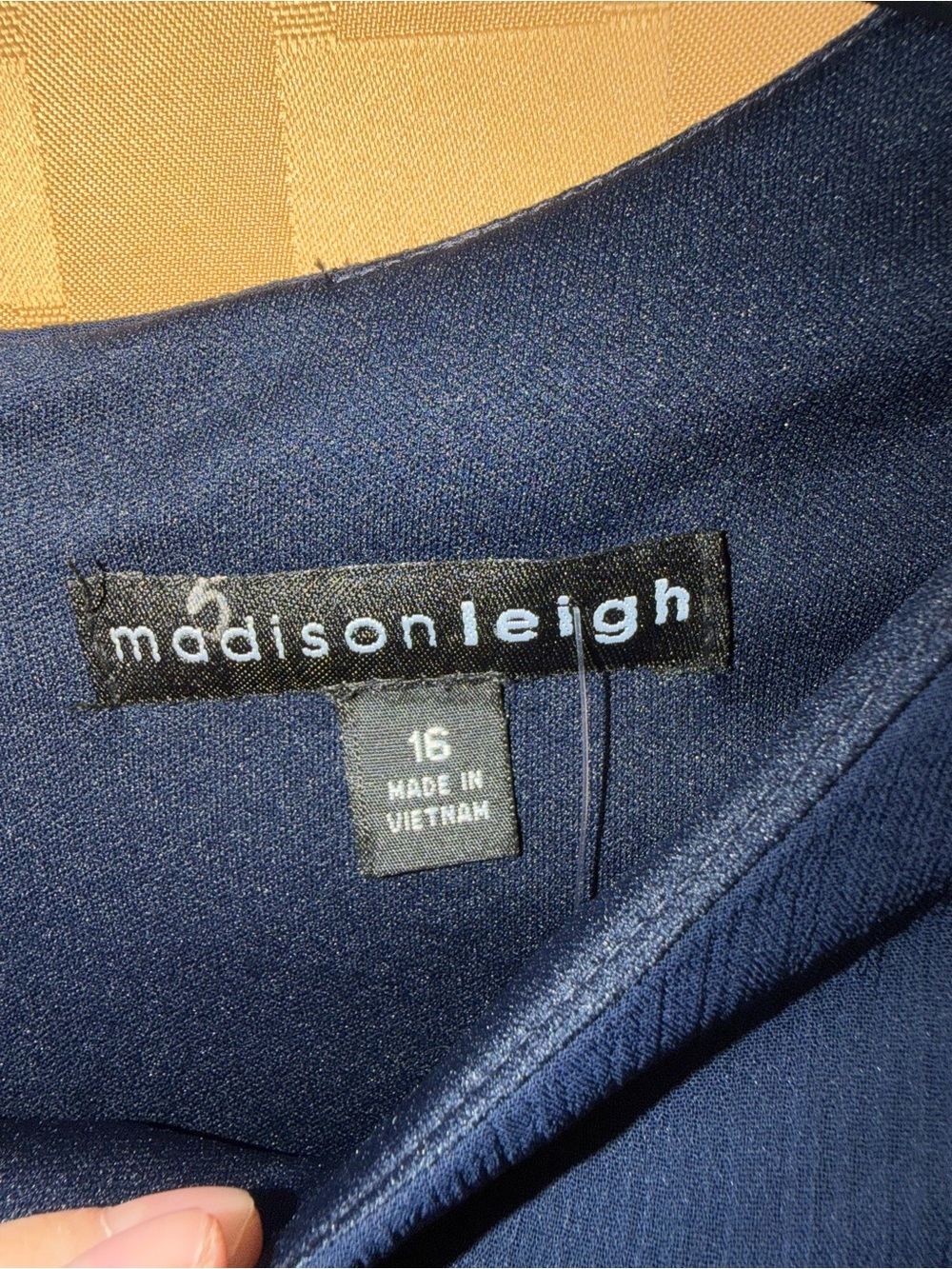 madison leigh Navy Dress with White Floral Embroidery - Picture 4 of 4